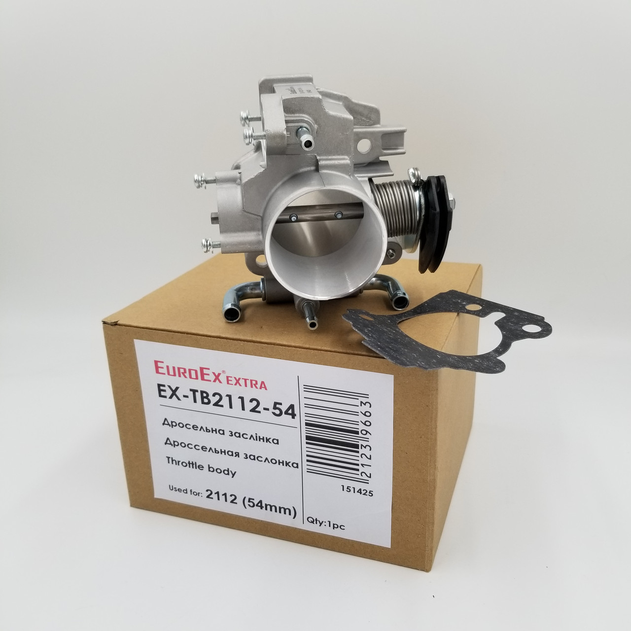 Дросельна заслінка ВАЗ 2108-099, 2113-15, 2110-12, 1118, 1117 (механічна, 54 мм) EuroEx 2112-1148010