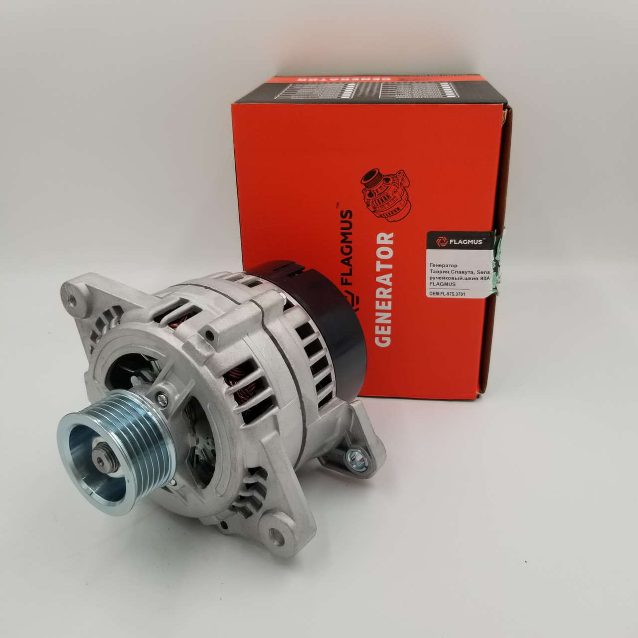 Генератор Таврія, Славута, Сенс 1,4 (ручейковий шків) 80A FLAGMUS Чехія
