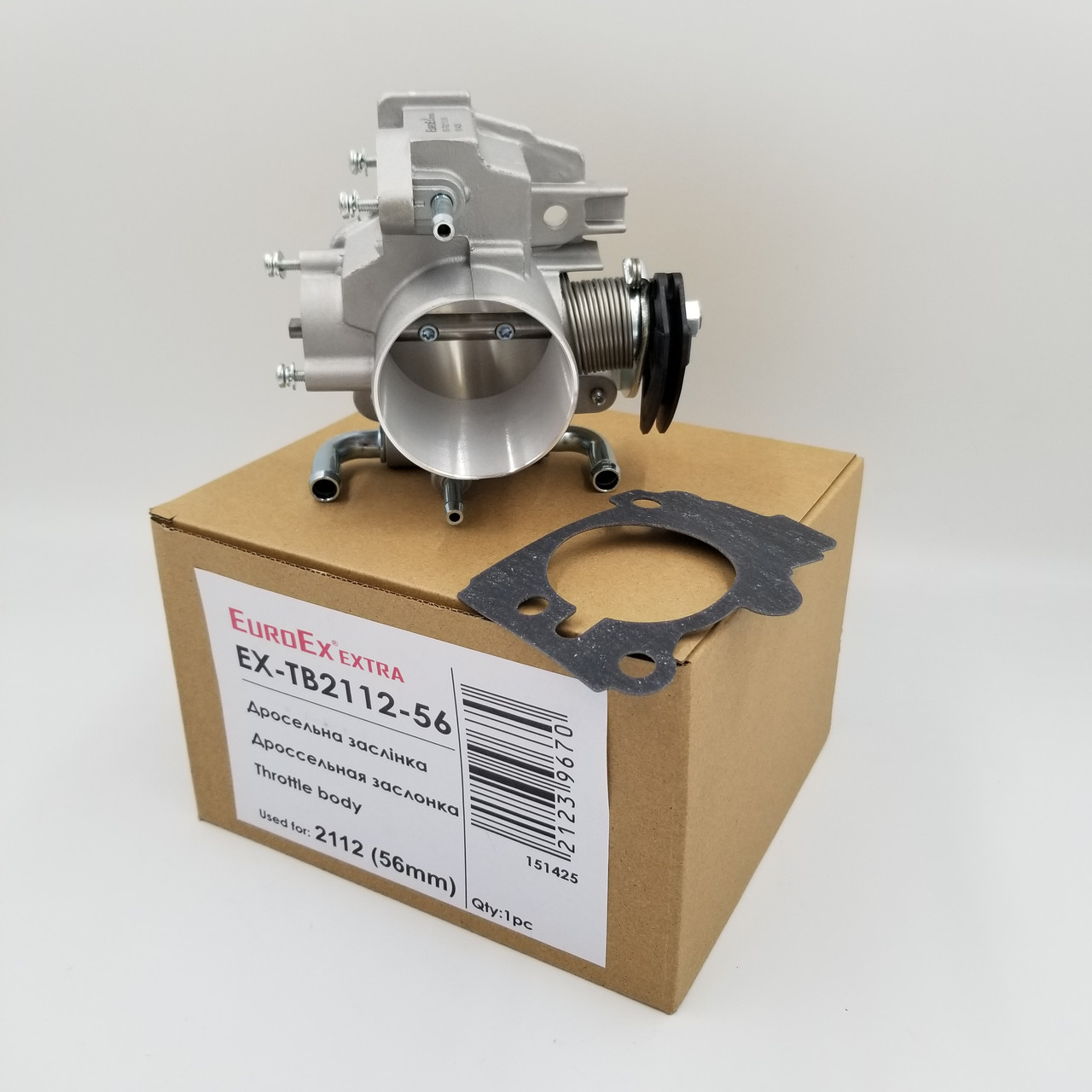 Дросельна заслінка ВАЗ 2108-099, 2113-15, 2110-12, 1118, 1117 (механічна, 56 мм) EuroEx 2112-1148010