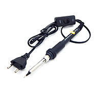 Паяльник електричний мережевий 60 Вт з вимикачем для пайки проводів та мікросхем, фото 5