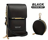 Сумка клатч через плече, міні сумка для телефону + гаманець 2 кольори, фото 2