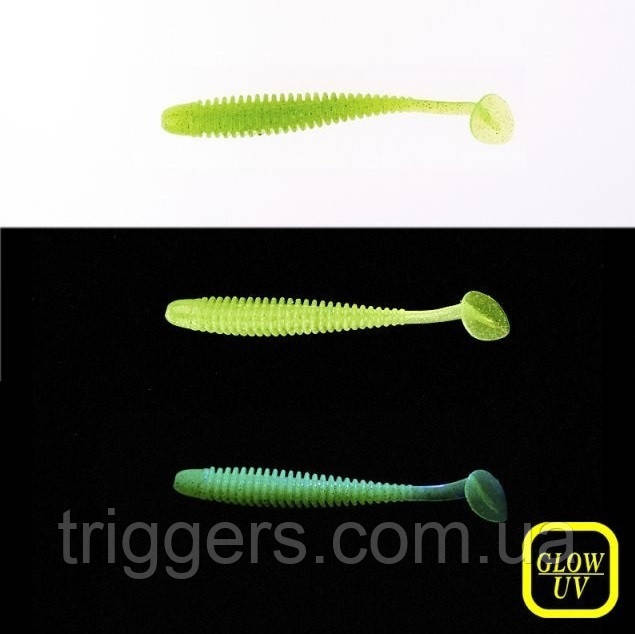Силикон Noike Wobble Shad NINJA 4" (6шт) (#44 Chartreuse), фото 1