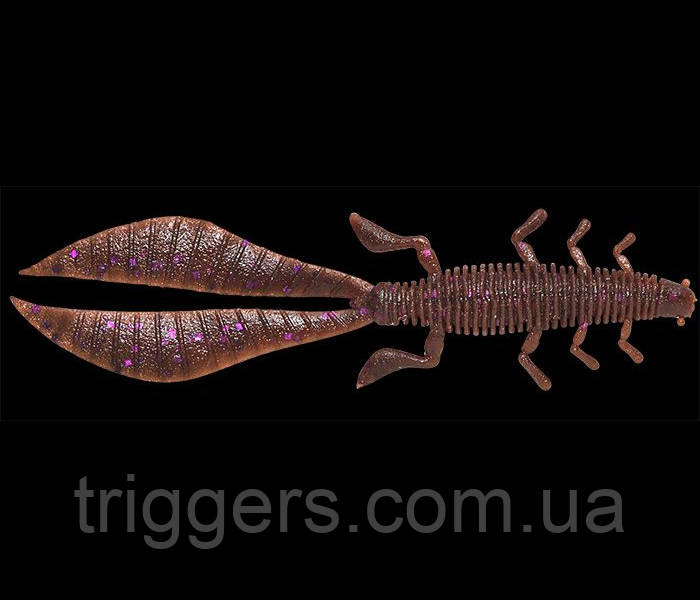 Силикон Megabass Custom Worm Pataliro 3.5inch #06 cinnamon/purple flake, фото 1