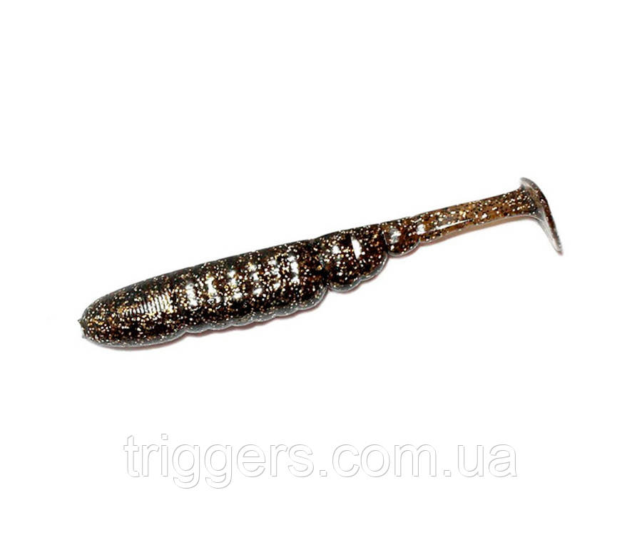 Силикон Bait Breath T.T.Shad 4" (6 шт) (S846 Green pumpkin/Silver), фото 1