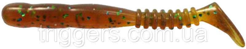 Силикон Reins Rockvib Shad 2" 565 Motor Oil Green Flake (уп.), фото 1