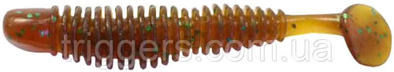 Силикон Reins Bubbring Shad 3" 565 Motor Oil Green Flake (8 шт/уп.), фото 1