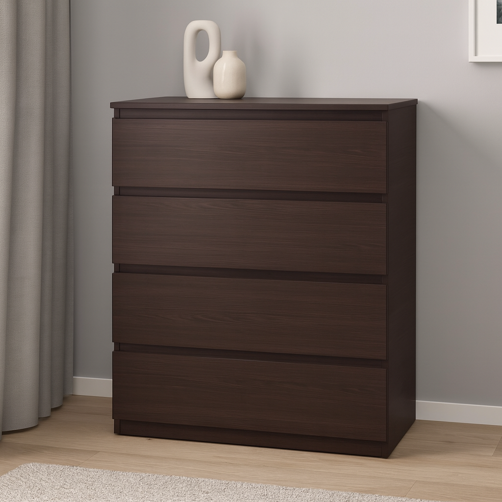 Сучасний комод із 4 ящиками 90 см Брайт від виробника Майстер Форм 90 см × 38 см ×95 см — вибір кольору, фото 1