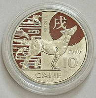 Сан-Маріно 10 євро 2025, Рік собаки в капсулі