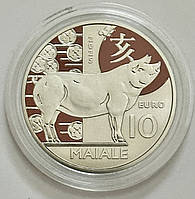 Сан-Маріно 10 євро 2025, Рік свині в капсулі