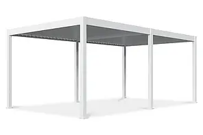 Садовий павільйон для відпочинку Gutroof Deluxe Automatic 3,6x6 білий з підсвічуванням, фото 1