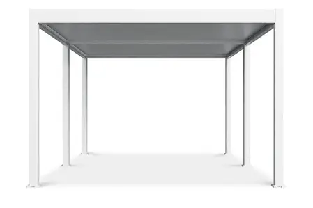 Пергола прямокутна 3,6x5,3 м Gutroof Deluxe Automatic Біла з підсвічуванням і дренажем,, фото 1