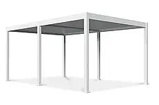 Пергола прямокутна 3,6x5,3 м Gutroof Deluxe Automatic Біла з підсвічуванням і дренажем,, фото 2