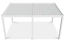 Пергола прямокутна 3,6x5,3 м Gutroof Deluxe Automatic Біла з підсвічуванням і дренажем,, фото 4