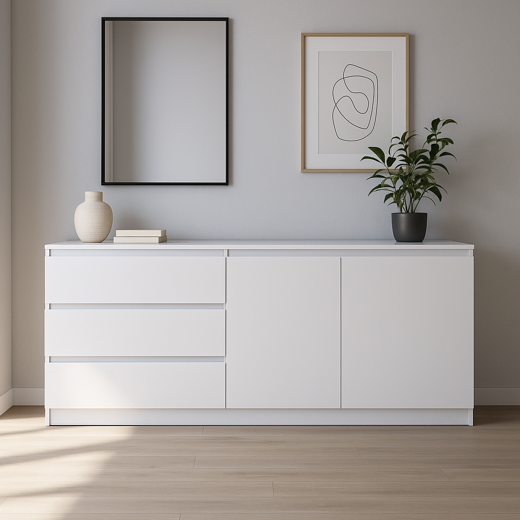 Сучасний комод для вітальні Брайт Майстер Форм 158 см - місткий 158 см × 37.6 см × 73 см лівий/правий, фото 1