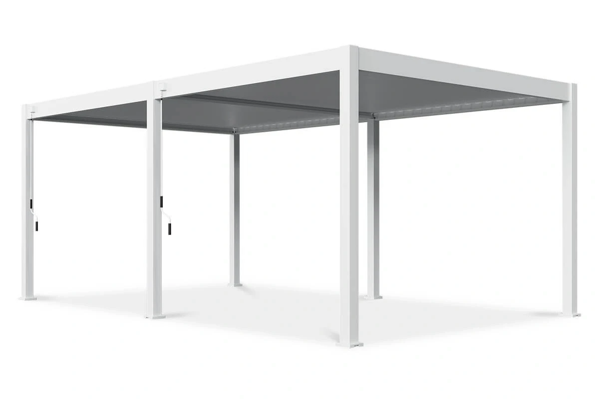 Алюмінієва пергола для тераси 3,6x6 м Gutroof Deluxe White FCG_007977