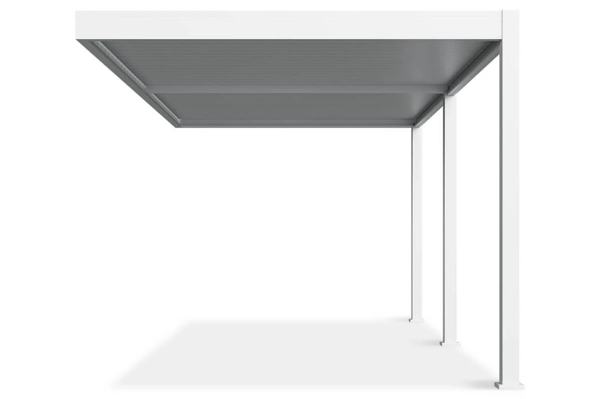 Пергола/Альтанка автоматична настінна з підсвічуванням 3x6 м Gutroof Elegance Білий FCG_007976