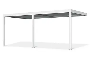 Пергола/Альтанка автоматична настінна з підсвічуванням 3x6 м Gutroof Elegance Білий FCG_007976, фото 2