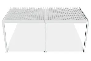 Пергола/Альтанка автоматична настінна з підсвічуванням 3x6 м Gutroof Elegance Білий FCG_007976, фото 3