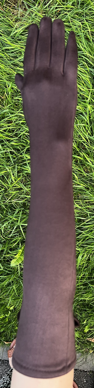 Жіночі довгі рукавички з підкладкою, фото 1