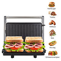 Потужний гриль електричний 1000 Вт Domotec MS-240 для Дому та Святкових Блюд, фото 2