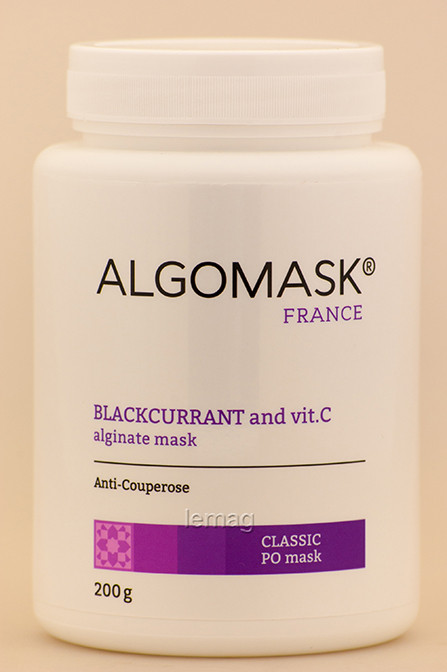 ALGOMASK Альгінатна маска Чорна Смородина та Вітамін С для обличчя, 200 г, фото 1