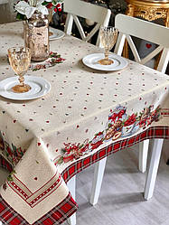 Новорічна скатертина гобеленова на прямокутний стіл RUNNER1385