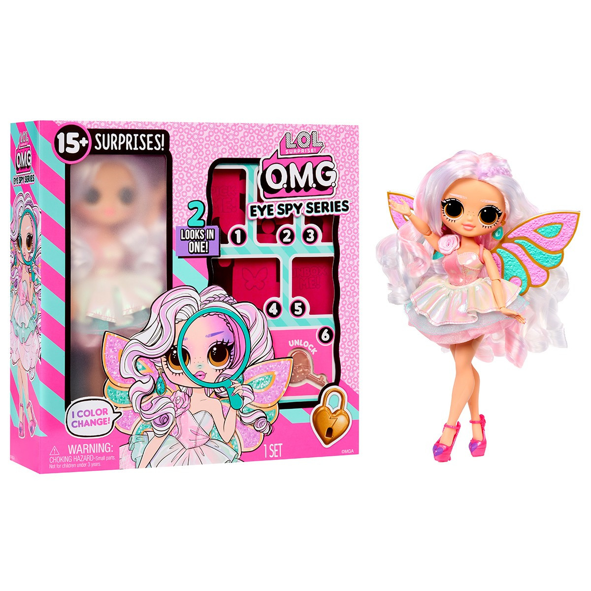 Лялька Фея з крилами LOL Surprise OMG Eye Spy - Fairy Лол ОМГ змінює колір 542650, фото 1