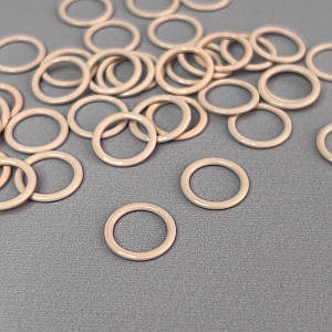 10 шт. - Бежевий регулятор 1 см (метал) для ремінців бюстгальтера (кільце)