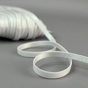 Резинка для бретель плоска 6 мм - холодний білий