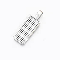 Підвіска під вставку Finding Кулон прямокутний основа під вставку 25 мм x 10 мм Античне срібло 36.5 мм x 12.5 мм x 6 мм