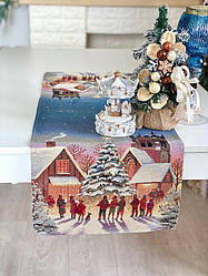 Новорічна доріжка на стіл гобеленова RUNNER1394