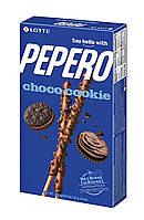 Корейська соломка Пеперо шоколадні з шоколадною крихтою, TM Lotte, 32 г.