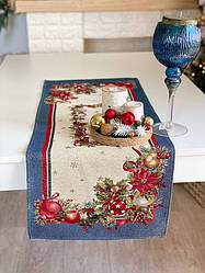 Новорічна доріжка на стіл гобеленова RUNNER1375AZ-FN