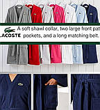 Махровий халат Lacoste 1159841820 (Синій One size), фото 6