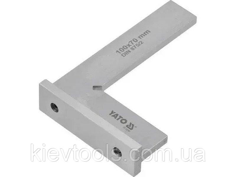 Кутник слюсарний з широкою основою 90°,100x70 мм Yato