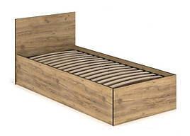 Ліжко односпальне з ламелями 90 з ДСП Бруклін Дуб крафт золотий Мебель Сервіс