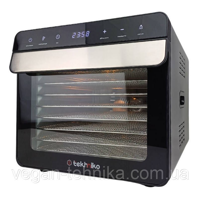 Професійний дегідратор Tekhniko DH-08A-BK (8 сталевих лотків) — сушарка для фруктів, овочів, грибів, м'яса, фото 1