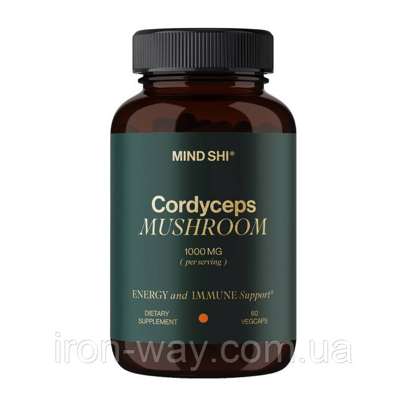 Mind Shi Cordyceps Mushroom 1000 mg (60 veg caps), фото 1