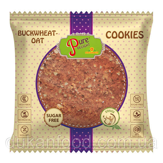 Печиво без цукру Гречано-Вівсяне, Корисна Кондитерська, 50 г, фото 1