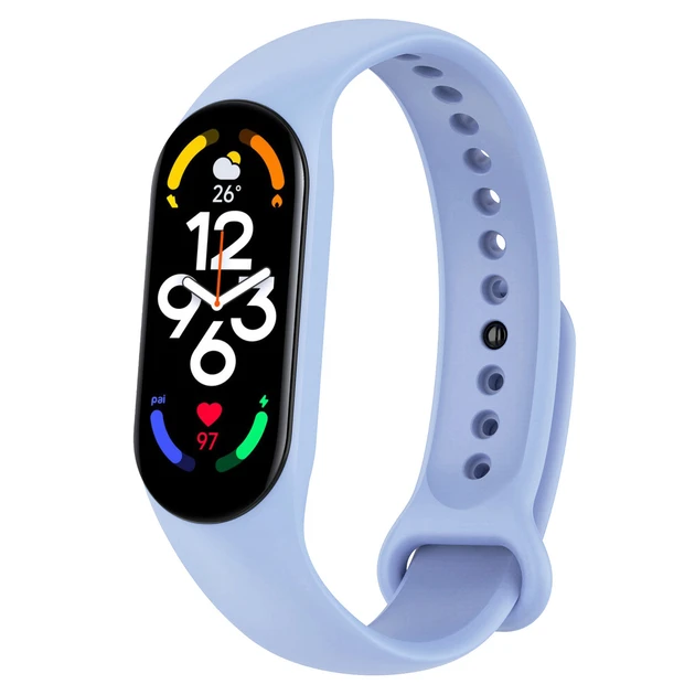 Ремінець для Xiaomi Mi Band 7 силіконовий, браслет для фітнес-трекера, Lilac Blue (19)