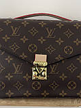 Сумка Луї Вітон коричневий + світло-бежевий Louis Vuitton Pochette Metis, фото 3
