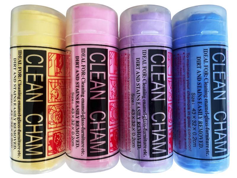 Тряпка для мытья, вытираения автомомиля замшевая  цветная 42*32 см 100 грамм, класс А ( втубе), фото 1