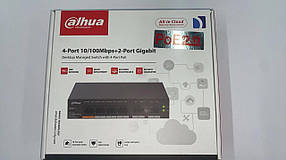 4-портовий керований PoE комутатор Dahua DH-CS4006-4ET-60