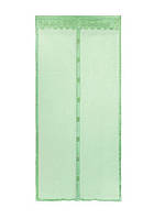 Дверна антимоскітна сітка штора на магнітах Magic Mesh 210*100 см Салатовий