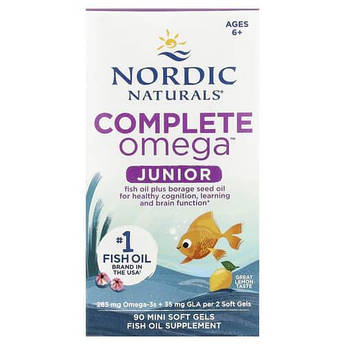 Nordic Naturals Complete Omega Junior Lemon 90 міні м'які гелі