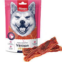 Філе оленини в'ялене для собак Wanpy Venison Jerky 100 г (6927749812777)