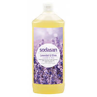 Органічне рідке мило Sodasan Lavender-Olive заспокійливе з лавандовою й оливковою олією 1 л
