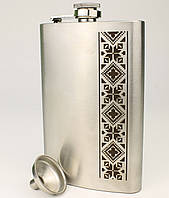 Фляга з гравіюванням Вишиванка з лійкою Кукумбер 230 мл (8-1250)