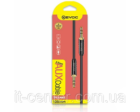 Кабель EVOC TPE AUX 1m (A2) Black, фото 2