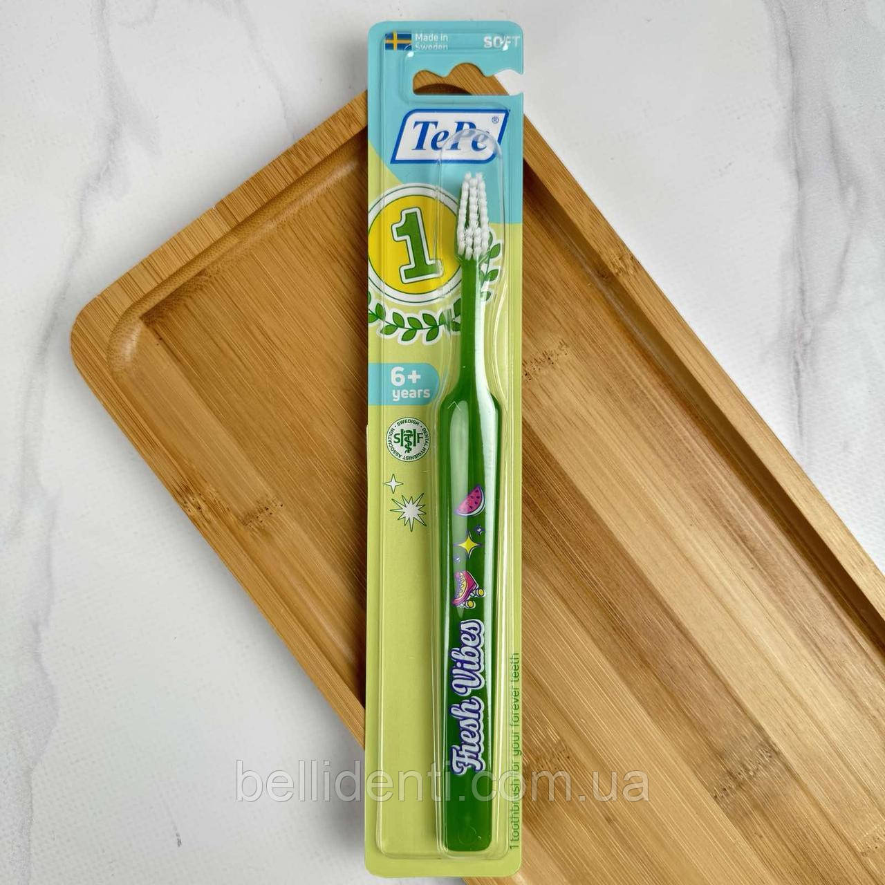 Дитяча зубна щітка TePe Kids Soft (від 6 років), зелена